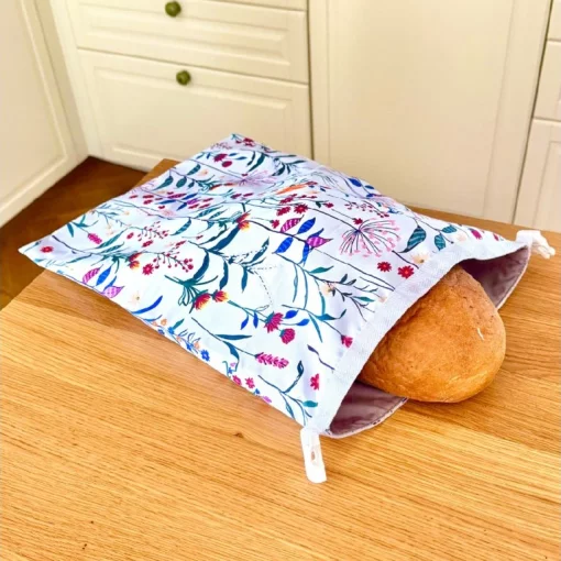 Funkční pytlík na chleba - Bílá louka